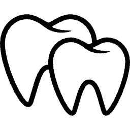 pair of molars Clear Braces icon