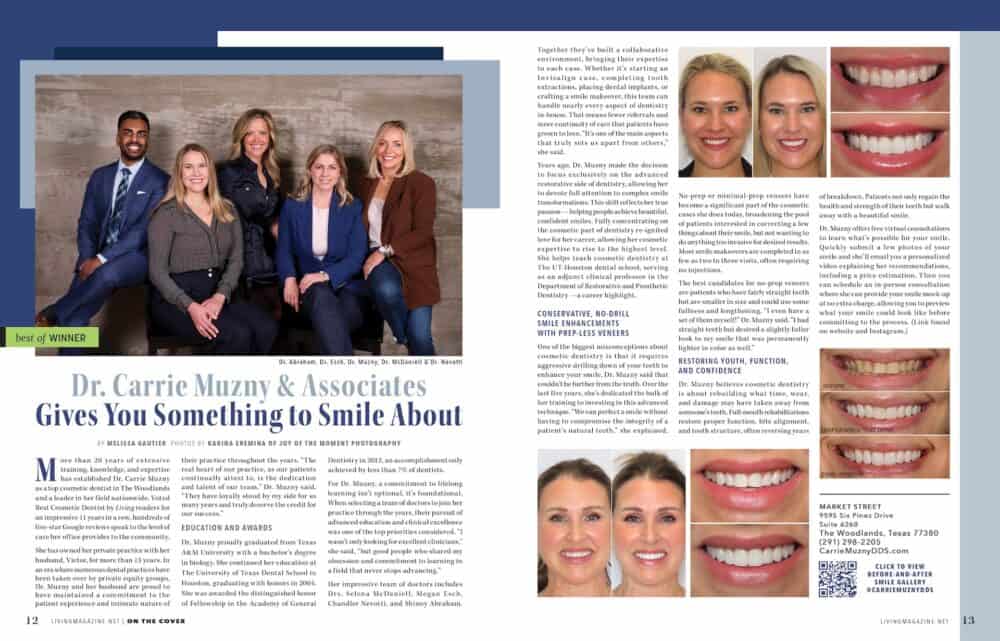 Carrie Muzny DDS 2025 Living Magazine Best Of Winners Feature