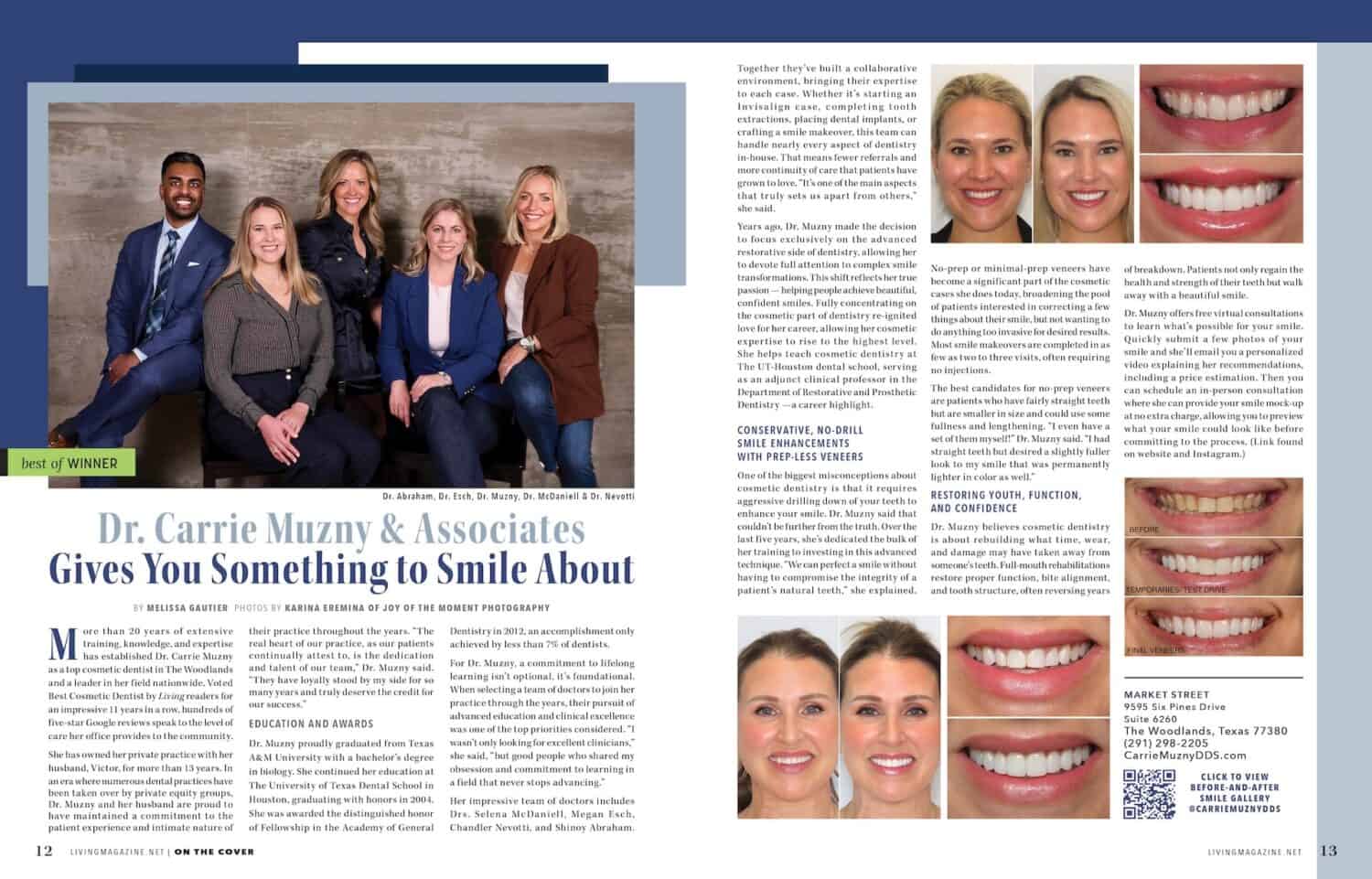 Carrie Muzny DDS 2025 Living Magazine Best Of Winners Feature