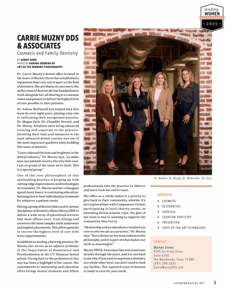 Leading Women Recognizing Excellence 2025 - Carrie Muzny DDS